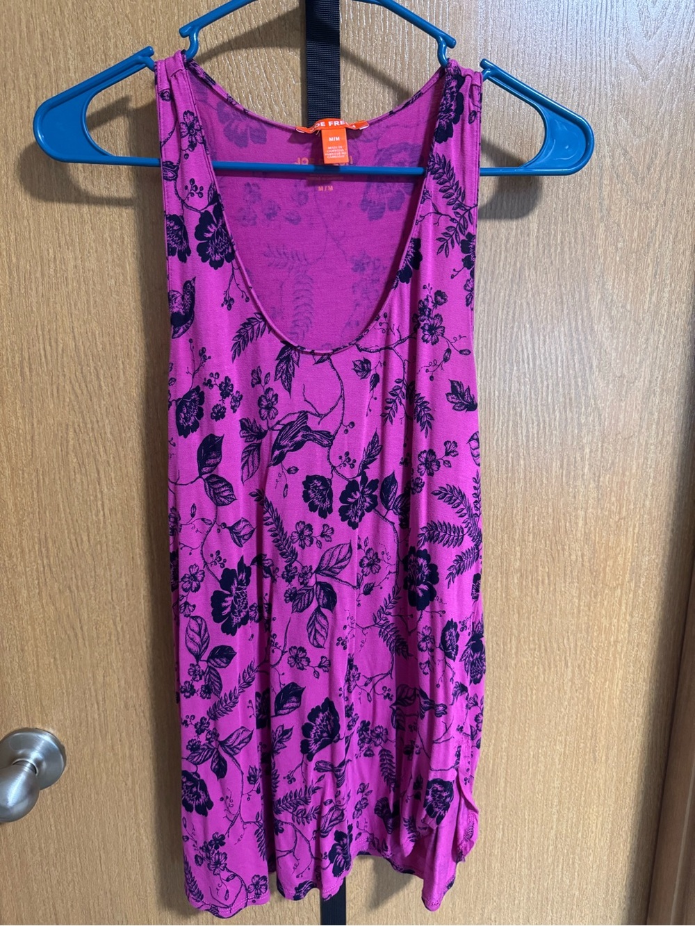 Joe Fresh Magenta Floral Tank top - Medium